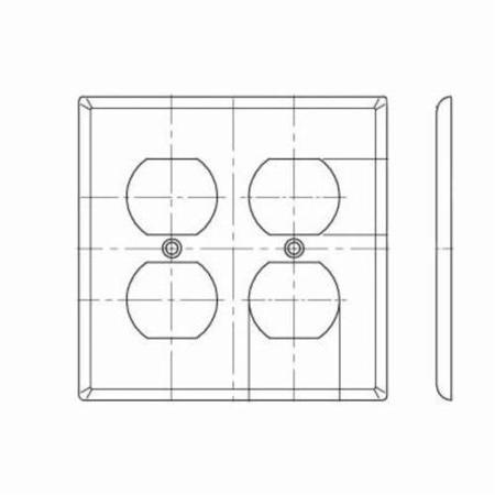 LEVITON Wallplates 2 Gang Dup Wlplt Brown 80716